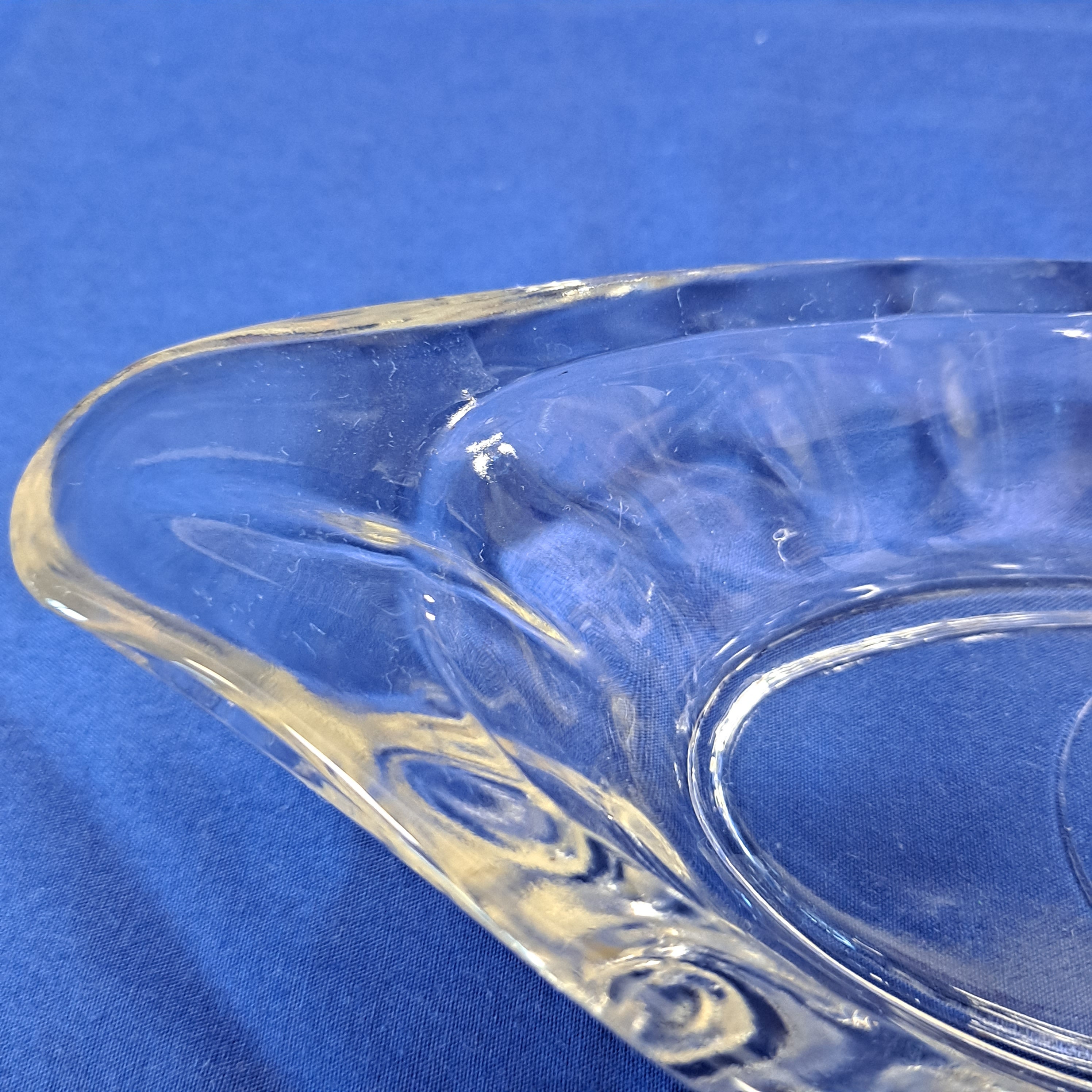 Vintage Clear Glass BANANA SPLIT Dish Set Of 6 Ice Cream Bowl Hot Dog Shaped 1980s Indiana Glass - View #8