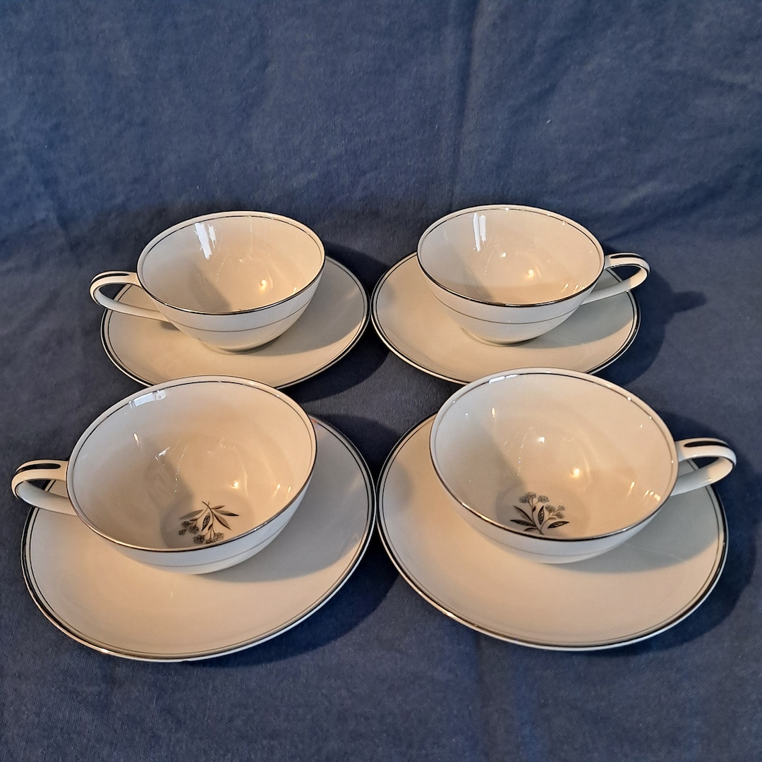 Vintage Lot 8 Noritake Fine China BESSIE 5788 SAUCERS & CUPS Tea