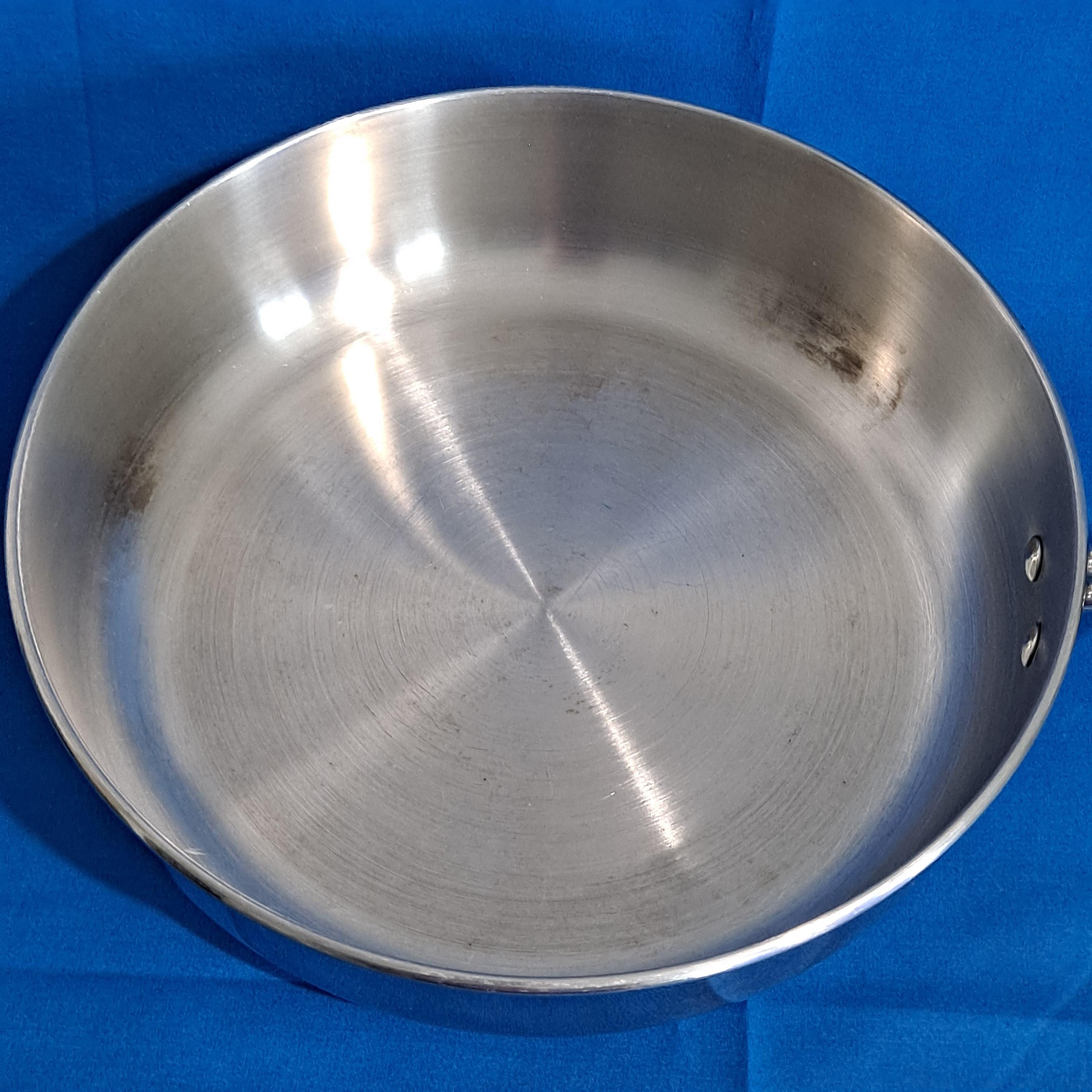 Vintage FARBERWARE 10" FRYING PAN Heavy Disc/plate Heavy Bottom 18/10 ...