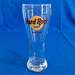 Hard Rock Cafe NEW YORK Pilsner GLASS Beer Drink Cocktail Barware Stein
