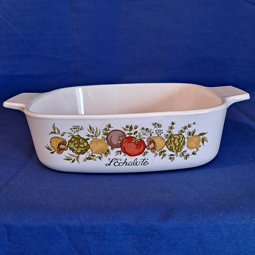 Vintage L'ECHALOTE Corning Ware CASSEROLE DISH 1 Qt Spice Etsy