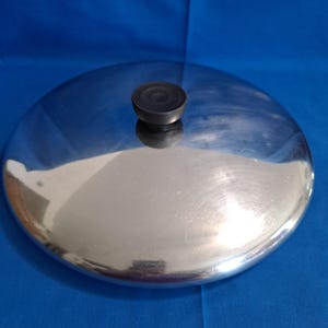 Tapa de repuesto vintage REVERE WARE de 9 3/4" de metal para olla, sartén o cacerola de acero inoxidable.