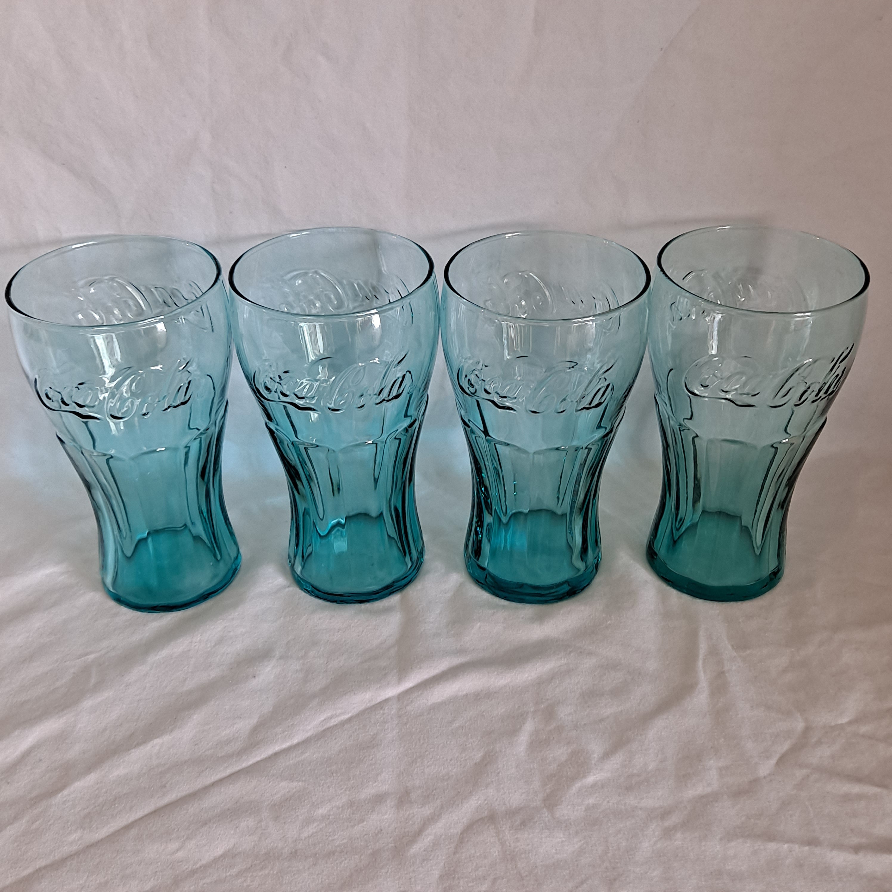 greefun 4 pack can shape coke glass cups, 13oz coca cola drinking