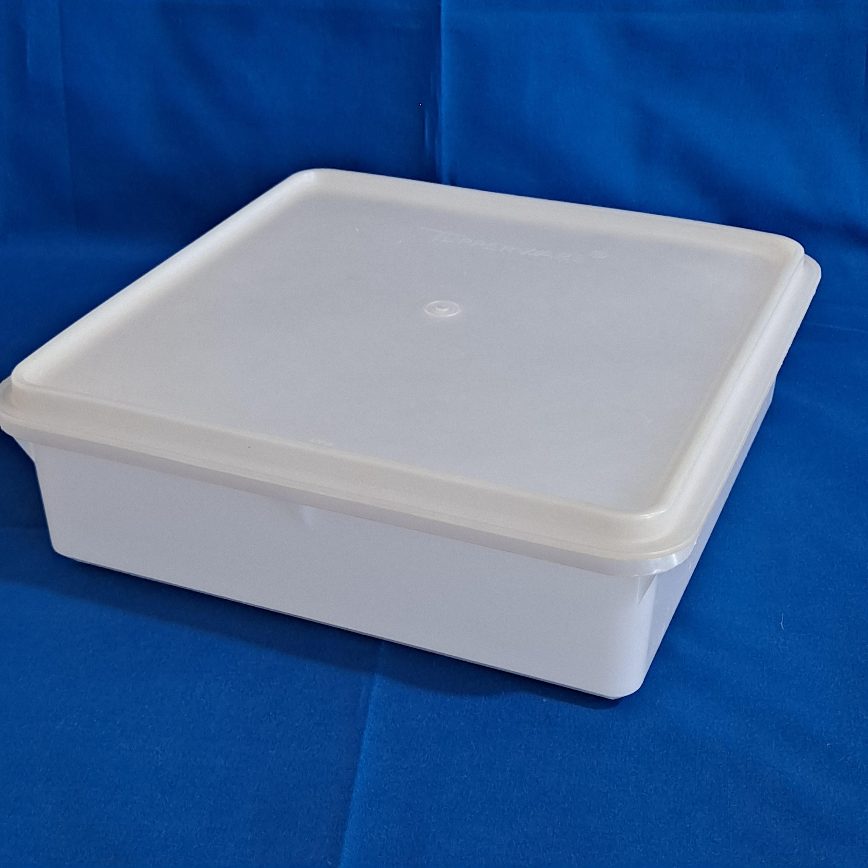 Vintage Tupperware SNACK STOR Container #514 Store Holder Square Canister Crisper Canister Store