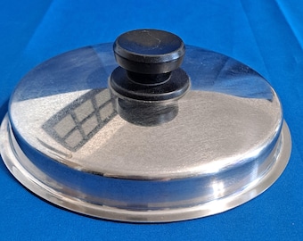 Vintage METAL Replacement LID 7 1/2" Metal Cover Pot Pan Skillet Stainless Steel