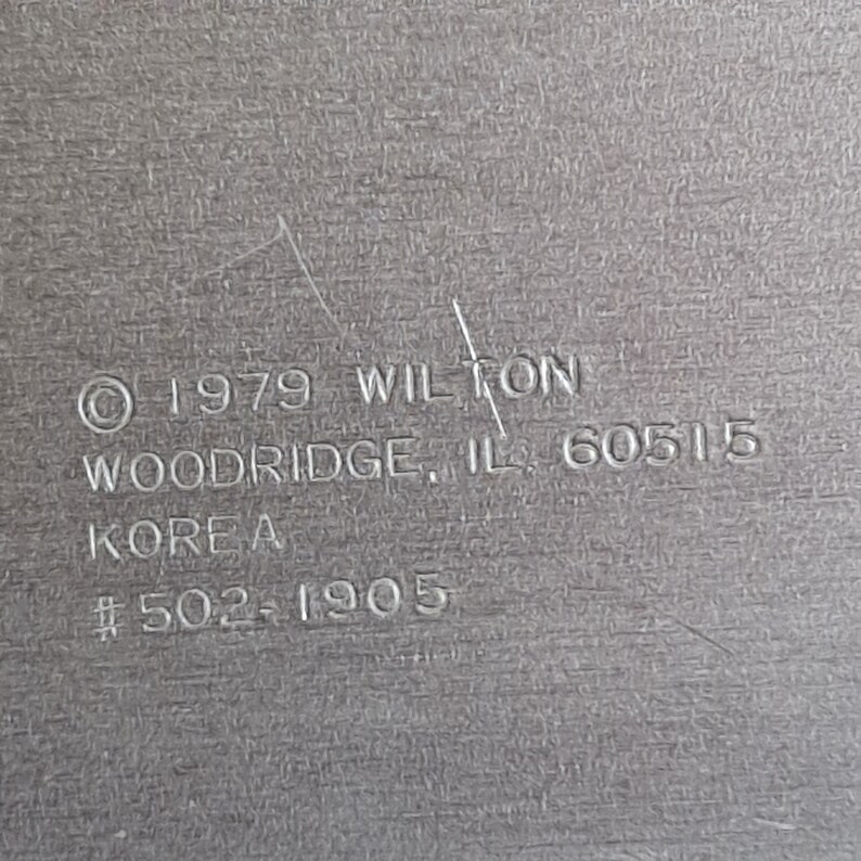 1979 WILTON 1 CAKE PAN Number One Aluminum Jello Baking Mold Etsy