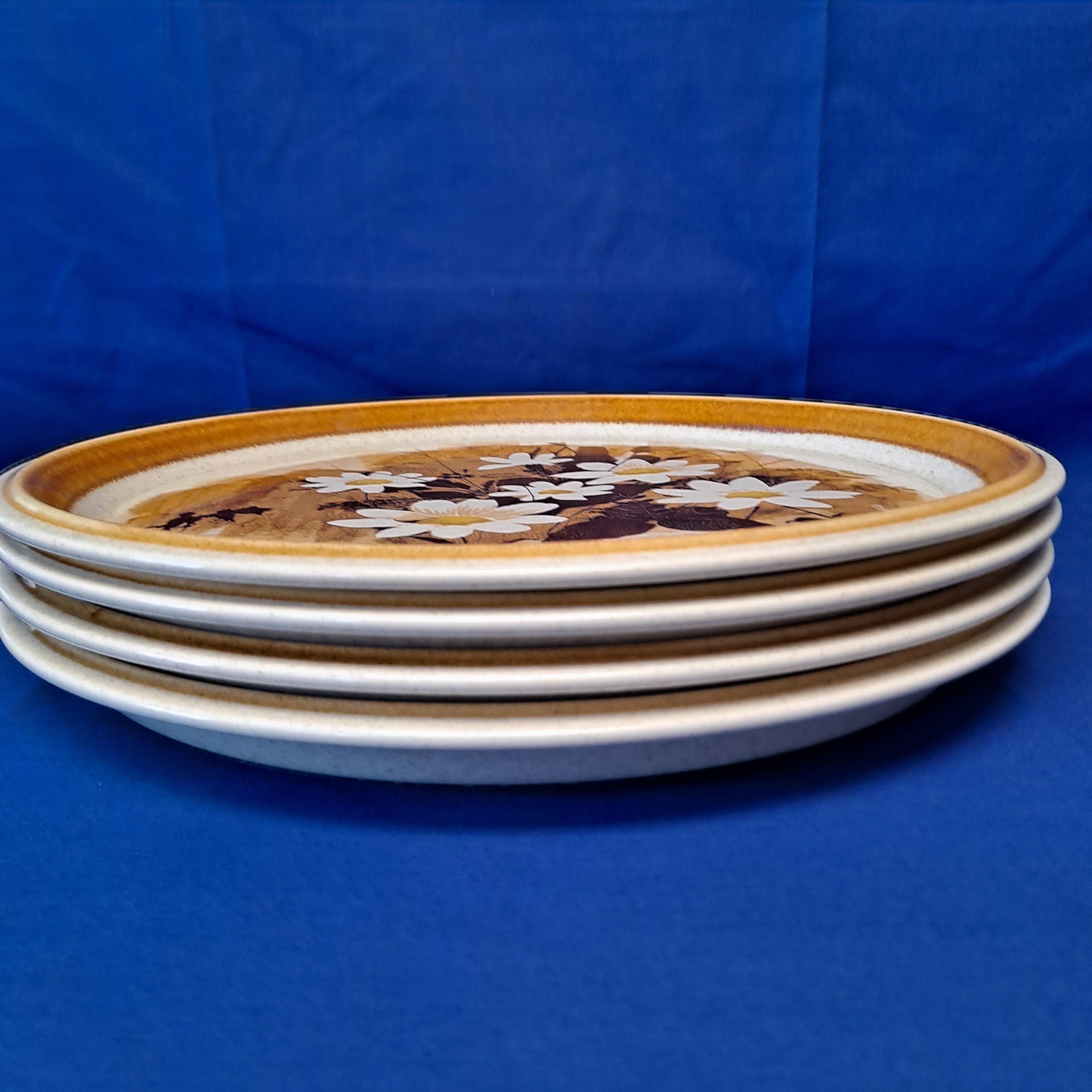 Vintage Lot 4 Mikasa Stone Manor DAISY MAE Dinner PLATES 10 7/8" Salad ...