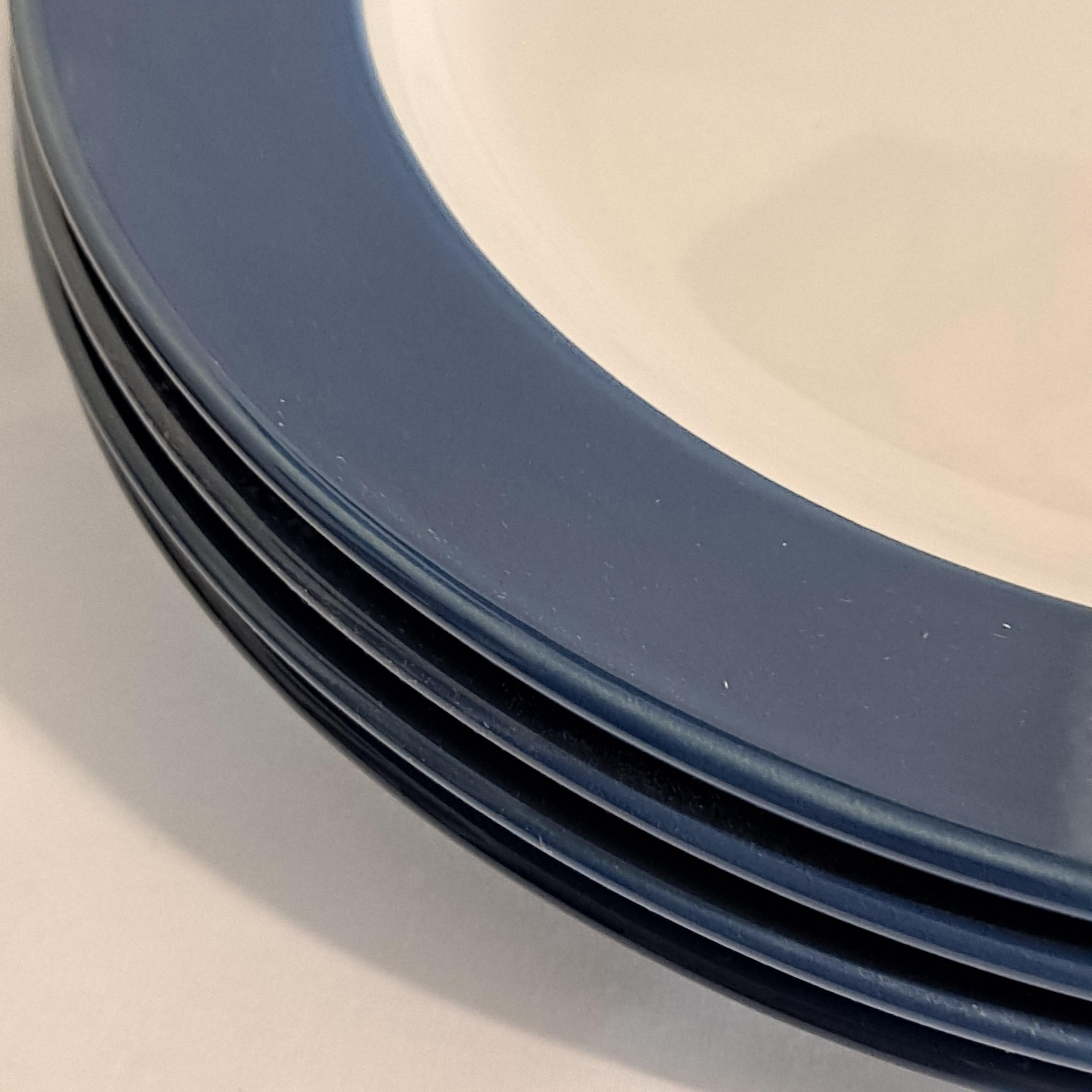 Set 4 Royal Norfolk Navy BLUE & WHITE 10 7/8
