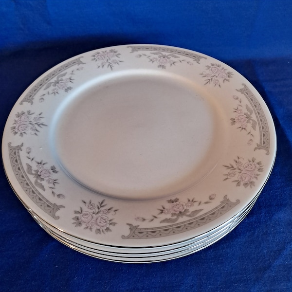 Lot 4 Newcore Dynasty Porcelain Fine China COLLEEN 1008 SALAD PLATES 7 1/2"