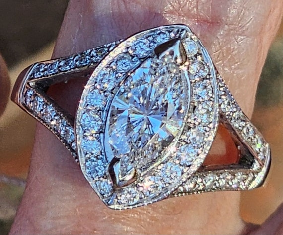 Marquise diamond ring with appraisal - image 9