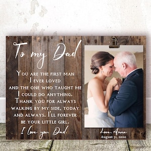 DAD WEDDING Gift From Bride Dad Gift Wedding Gift for Dad from Bride Father of the Bride Gift Daughter Dad Gift Wedding Frame for Dad Daddy