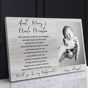 Godparents Proposal frame Godparents Picture frame Will you be my Godparents picture frame godparent proposal picture frame asking godparent