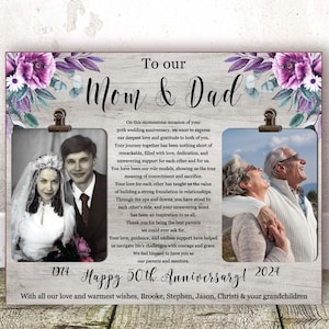 50th wedding anniversary gift for parents 60th Wedding anniversary gift for grandparents personalized wedding 40th wedding anniversary gift