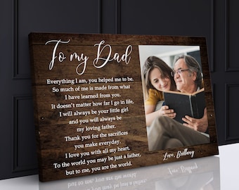 Father's Day gift from Daughter Father's Day gift for Dad Frame Fathers Day gift from Son Dad Birthday gift for father daughter gift for Dad