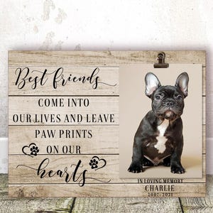 Personalized Pet Memorial Photo Frame - Dog Cat Loss Remembrance Gift