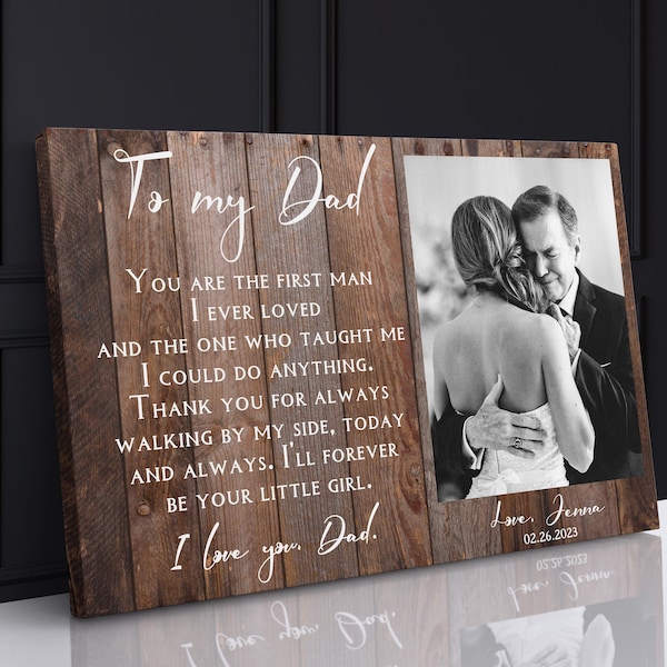 DAD WEDDING Gift From Bride Dad Gift Wedding Gift for Dad from Bride Father of the Bride Gift Daughter Dad Gift Wedding Frame for Dad Daddy