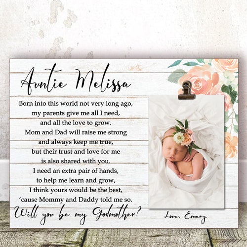 Godmother Proposal Frame Godmother Picture Frame Will You Be Etsy