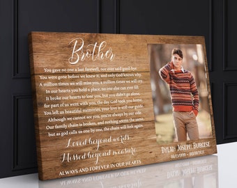 Loss of Brother Gift Memorial Frame Sympathy Gift Brother Remembrance Frame Brother Memorial Gift Bereavement Condolence Keepsake Grieving