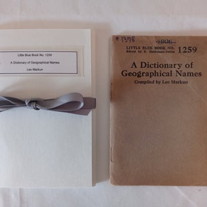 Little Blue Book No. 1259 - A Dictionary of Geographical Names - Pocket Size Reference Book in Protective Case