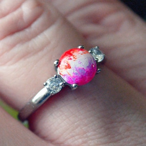 Original design - abstract and subtle lesbian pride ring - hypoallergenic and nickel free - handmade with pride!