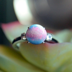 Original design - subtle and abstract Trans pride ring - hypoallergenic and nickel free - handmade with pride!