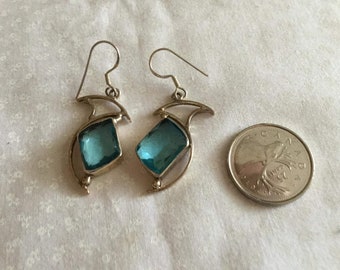 turquoise  Quartz Dangle Earrings