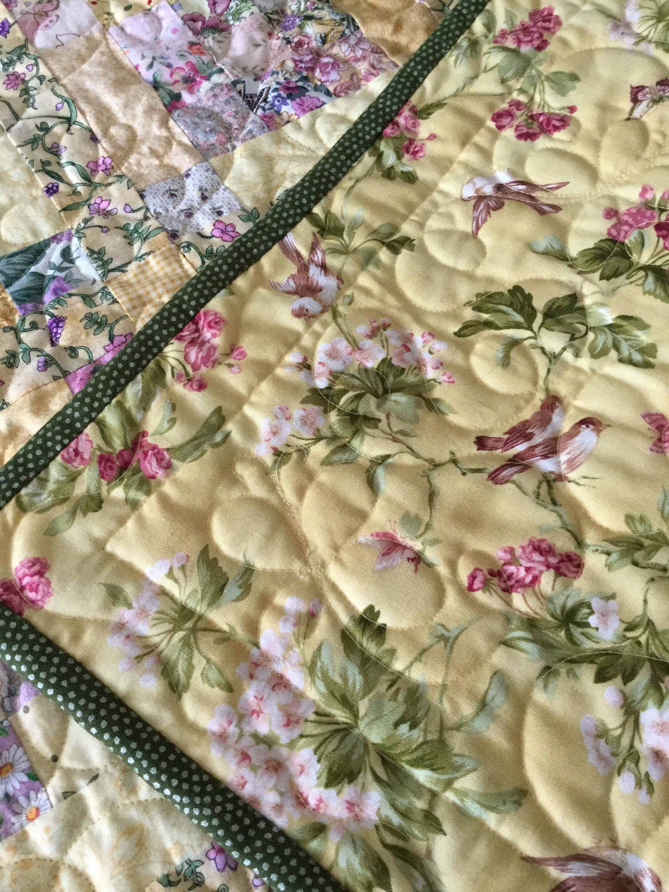 Sunshine in the Garden Lap Quilt Handmade 100 Cotton Etsy Canada