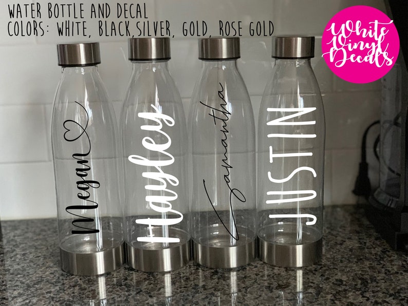 Personalized Name Water Bottle Script Calligraphy Rae Dunn Etsy