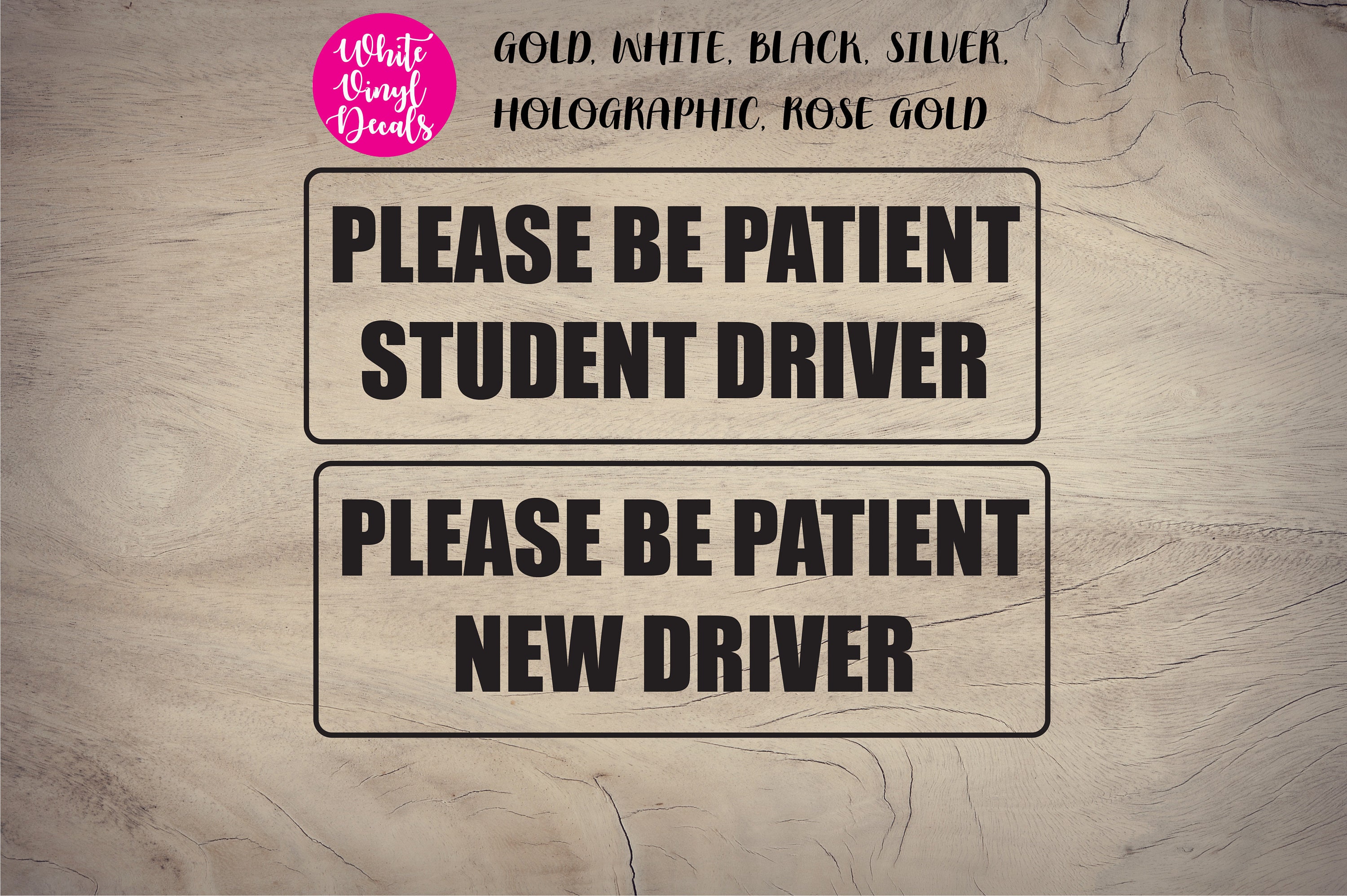 Power Clings - Reusable Student Driver Decal - Non-Magnetic Sign - Foto 11