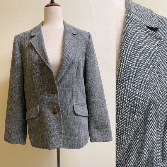 Vintage 1970's Green Tweed Blazer | XL - image 1