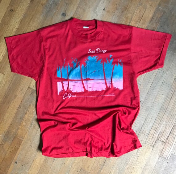 Vintage 1980's Red San Diego Tourist T-shirt | XL - image 1