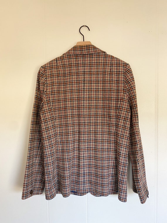 Vintage 1970's Handmade Plaid Wool Blazer | Medium - image 8