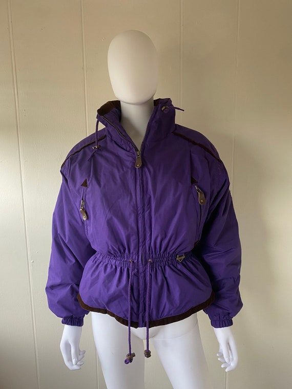 Vintage Fera Ski Jacket with Peplum | Purple | 198