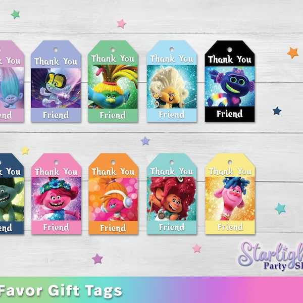 Trolls Gift Tags PDF Download