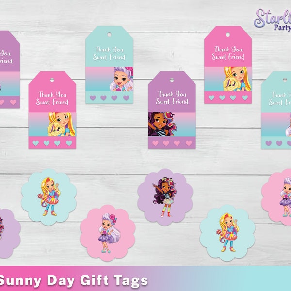 Sunny Day Party Gift Tags