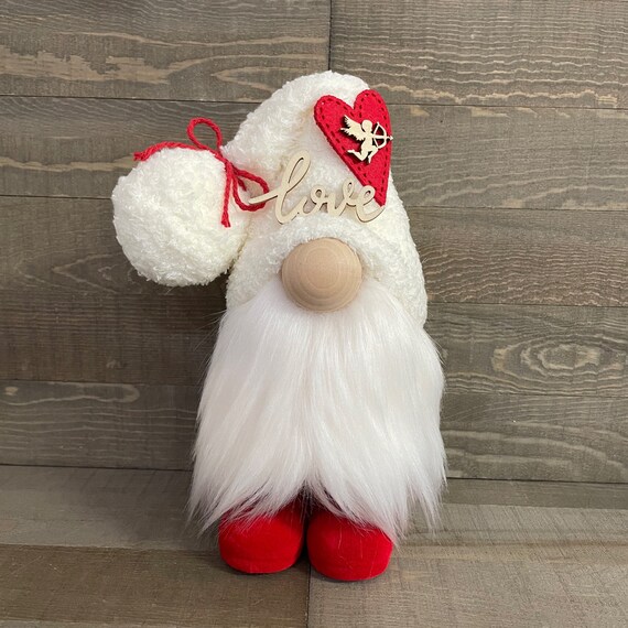 Download Cupid Gnome Valentines Day Gnome Ivory Farmhouse Gnome | Etsy