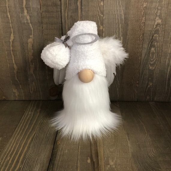 Angel Gnome Holiday Gnome Christmas Gnome Tree Topper Etsy