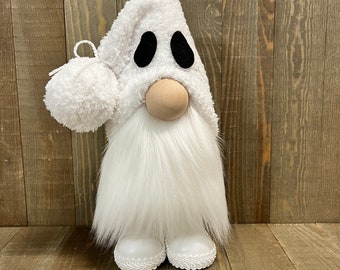 Ghost Costume Gnome, White Ghost Gnome, Halloween Gnome