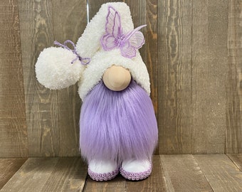 Purple Butterfly Gnome, Spring Gnome, Fall Gnome