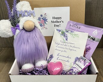 Mother’s Day Lavender Gnome Gift Box, Mothers Day Gnome