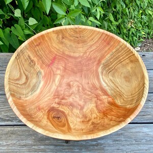 Hand Turned Large Wooden Bowl, Box Elder 12 1/2" x 4 7/8", Sustainable Kitchen Earthy Decor Table Centerpiece, Wedding or Anniversary Gift