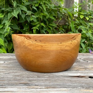 Hand Turned Wooden Bowl, 7 1/2&quot; x 3 3/4&quot; Spalted Pecan Reclaimed Wood Art, Key Bowl, Decorative Natural Home Wedding Gift, 5th Anniversary
