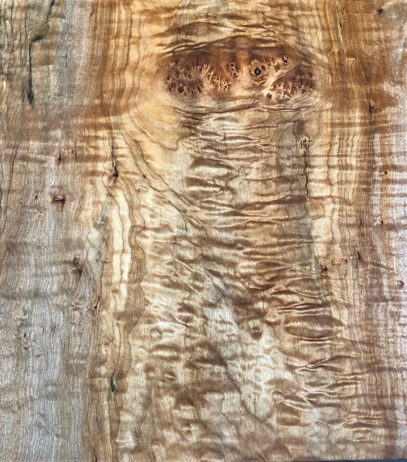 Extra Large maple charcuterie board with quilt and burl live edge and burl 1 12 x 15 12 x 24 12