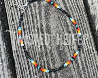 FAITH western beaded choker