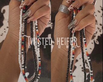 Nevada Styled SET of 3 Beaded Chokers