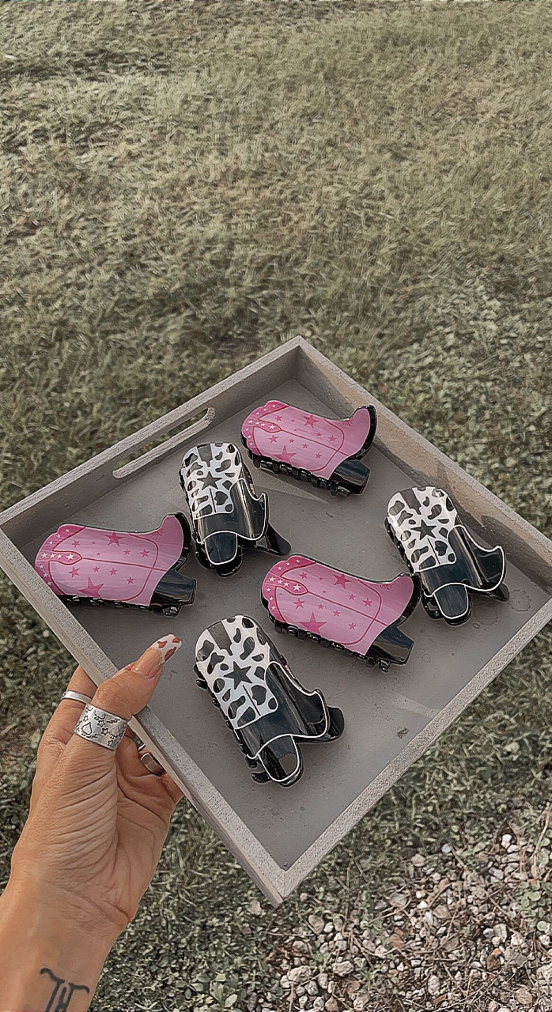 CLAW CLIPS Cowboy Boot Etsy