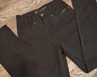 vintage 28" black rockies star bareback jeans