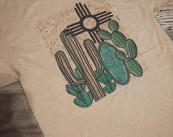 zia cactus graphic tee