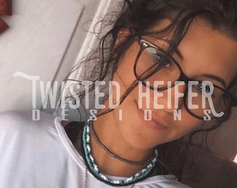 TWO FACED Beaded Choker