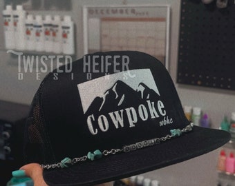 Chain & Turquoise NAME Hat Chain